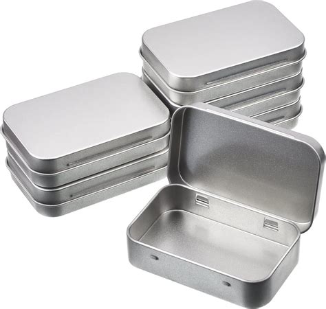 Silver Steel Metal Signature Gift Boxes for Storage, Decoration, 